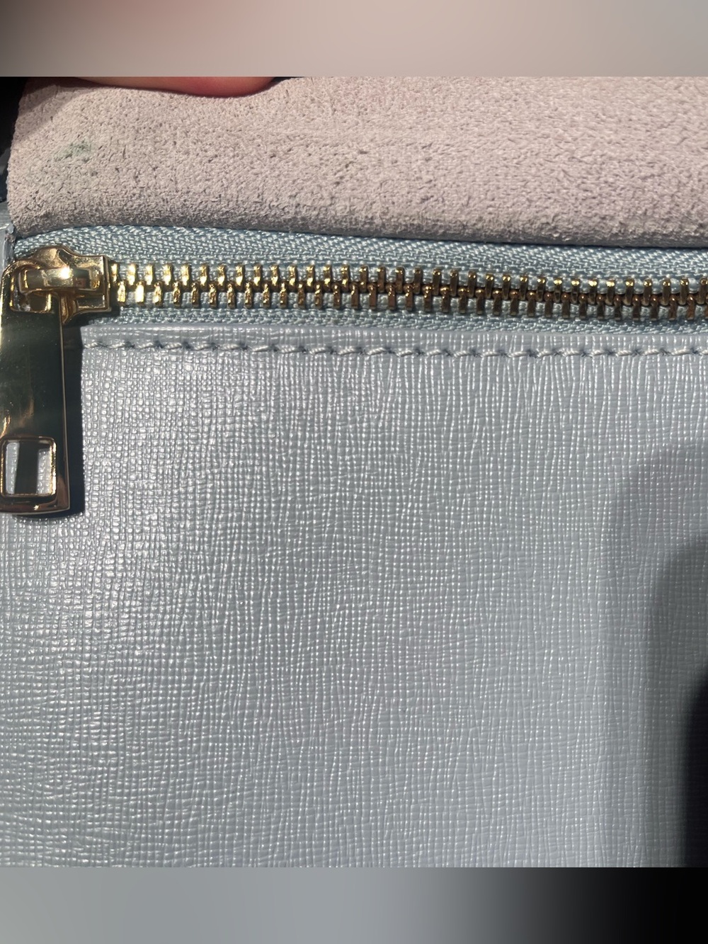 Italian made baby blue tote - Picture 6 of 15